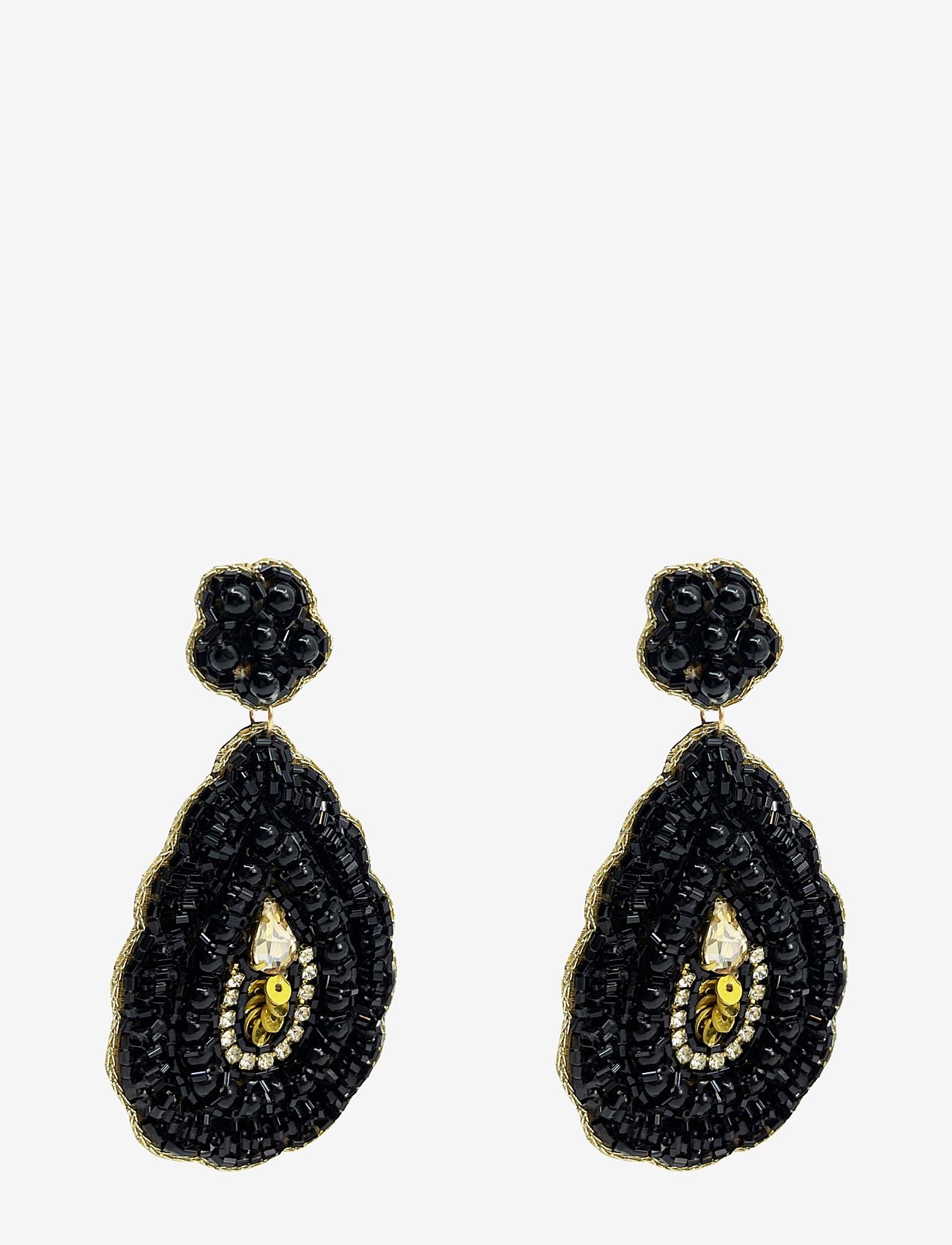 Pipol's Bazaar - Yara Pendular Earring Black - hengende øredobber - black - 0