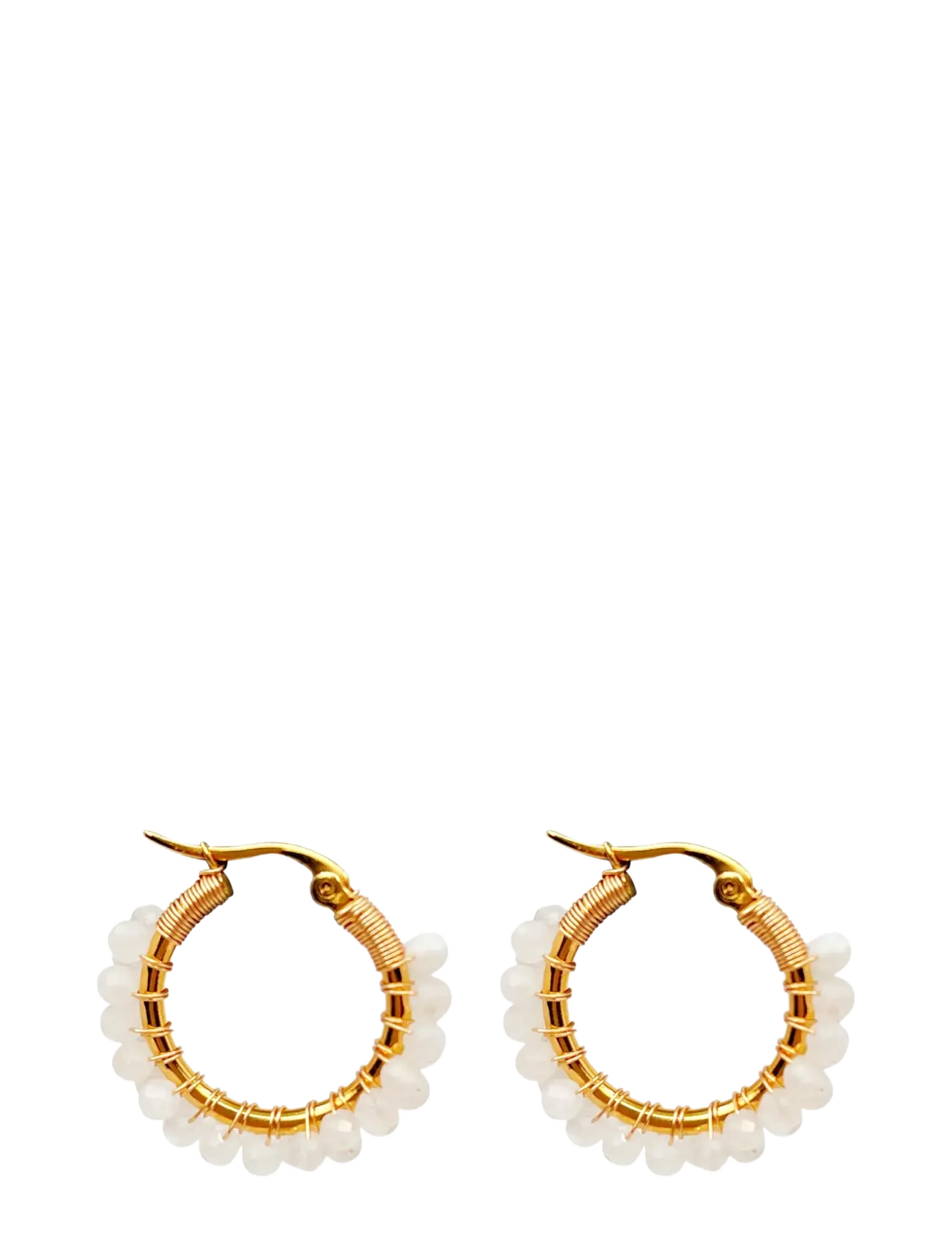 Pipol's Bazaar Malia Steel Round Ear White - Ehted - WHITE / white
