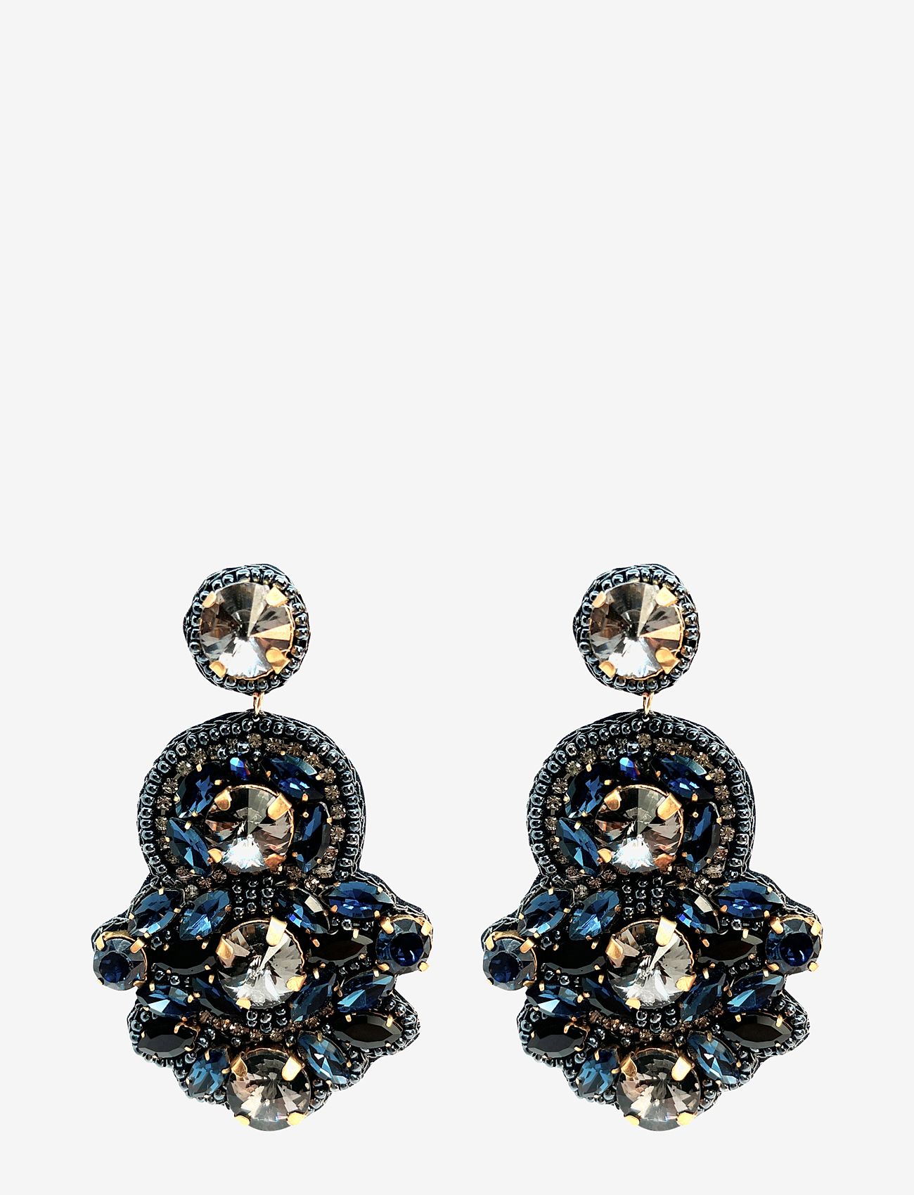 Pipol's Bazaar - Jasmin Glamour Ear Blue Grey - izteiksmīgi auskari - multi - 0
