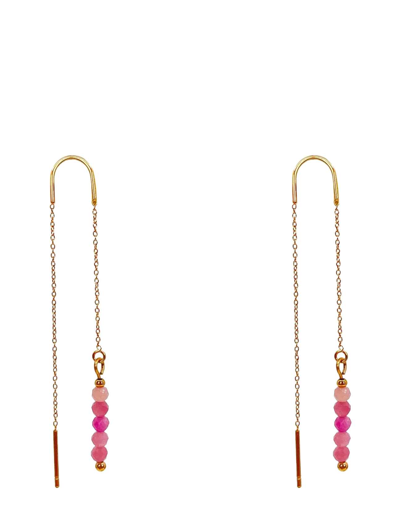 PIPOL'S BAZAAR Malia Steel Long Ear Pink Pink - One Size - Damen