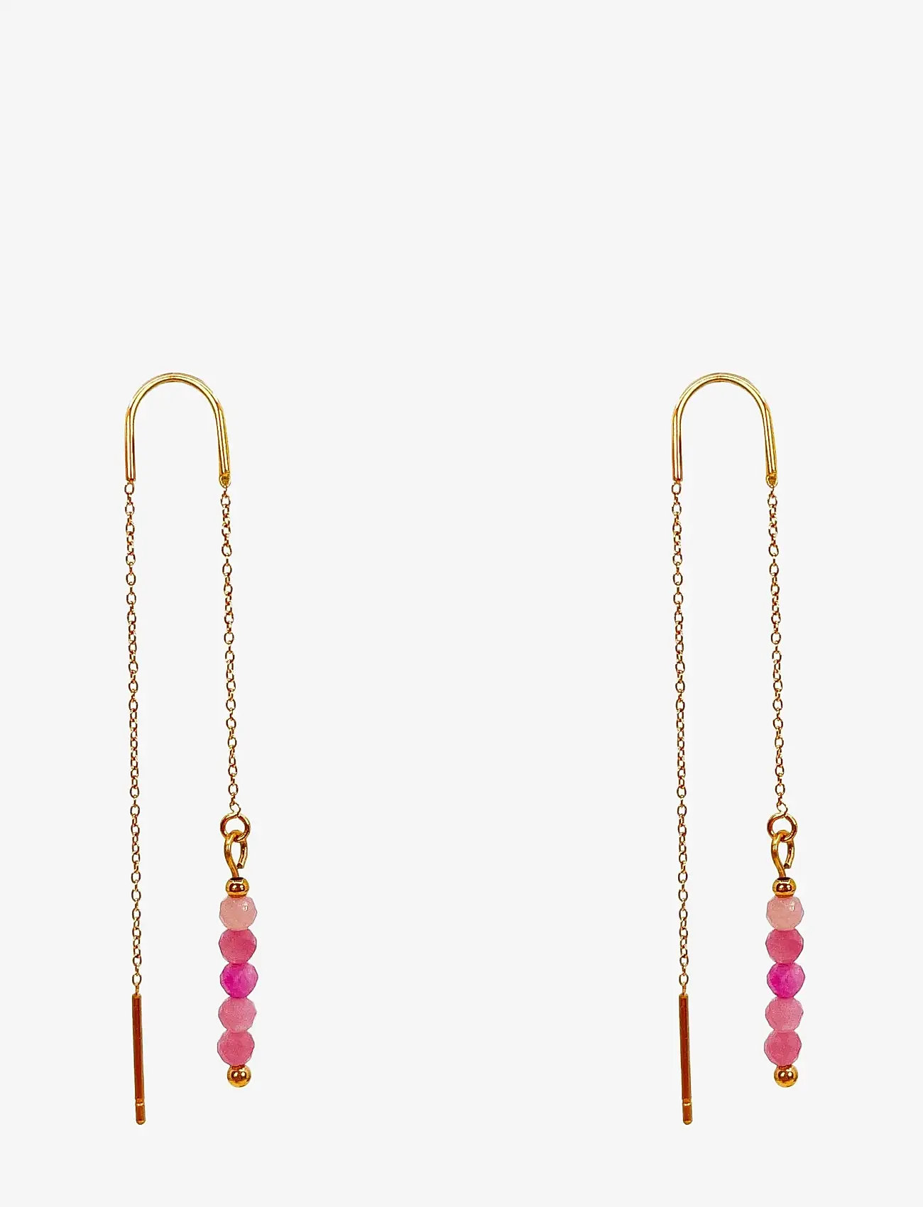 Pipol's Bazaar - Malia Steel Long Ear Pink - ohrhänger - pink - 0