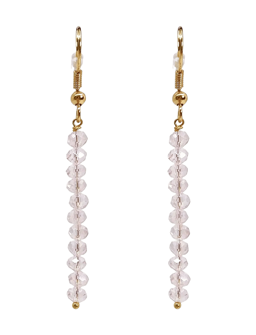 Pipol's Bazaar - Miranda String Ear Pale Champagne - hängande örhängen - pink - 0