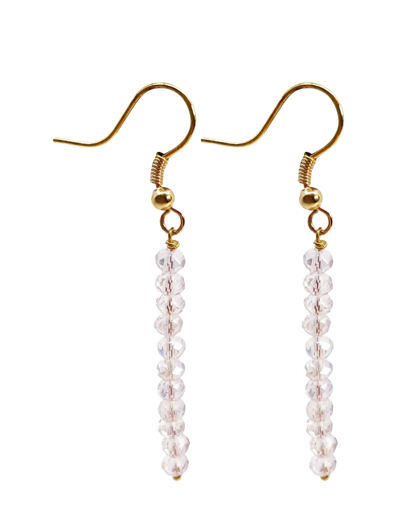 Pipol's Bazaar - Miranda String Ear Pale Champagne - Øreringe med vedhæng - pink - 1