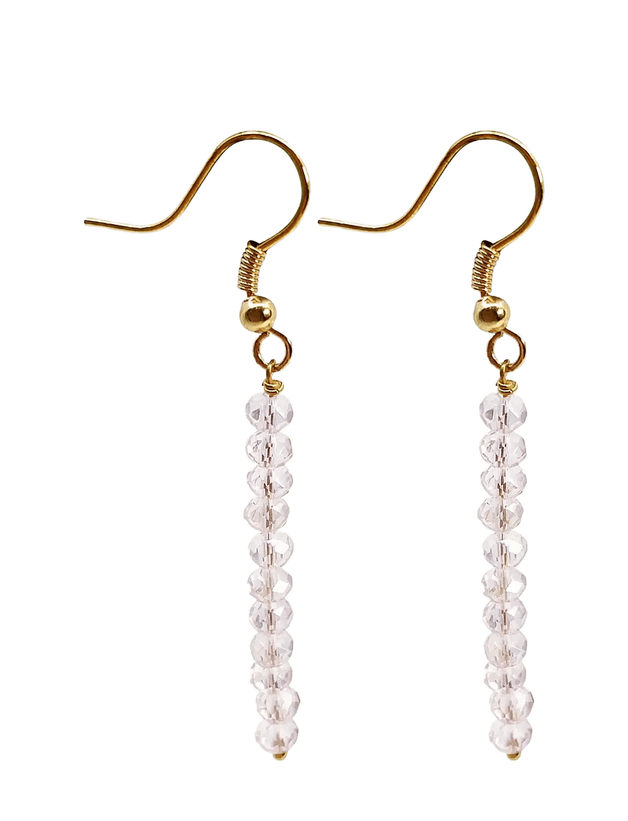 Pipol's Bazaar - Miranda String Ear Pale Champagne - hängande örhängen - pink - 1