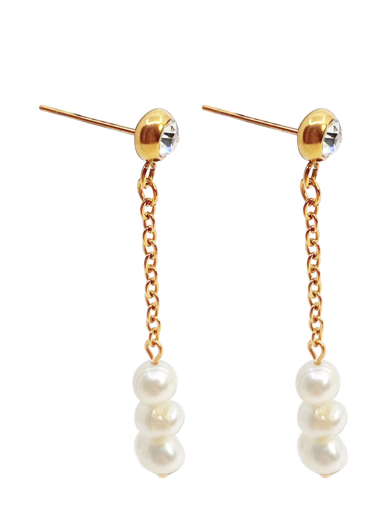 Pipol's Bazaar - Mint Trio Pearl Dangle Ear - gold - 2