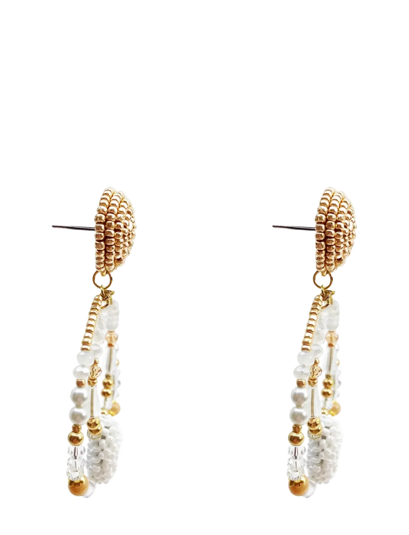 Pipol's Bazaar - Mira Pearl Ear White Gold - perleøreringe - white - 2