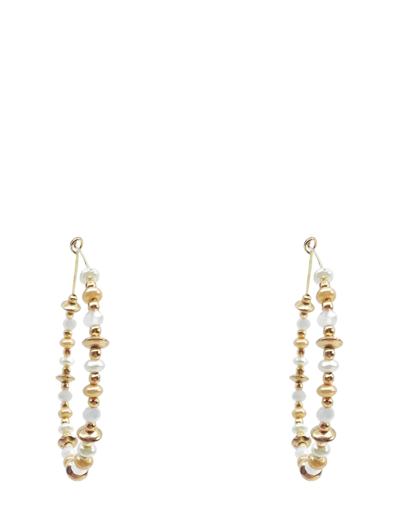 Pipol's Bazaar Mira Creol Single Ear White Gold - Hoops - WHITE / gold