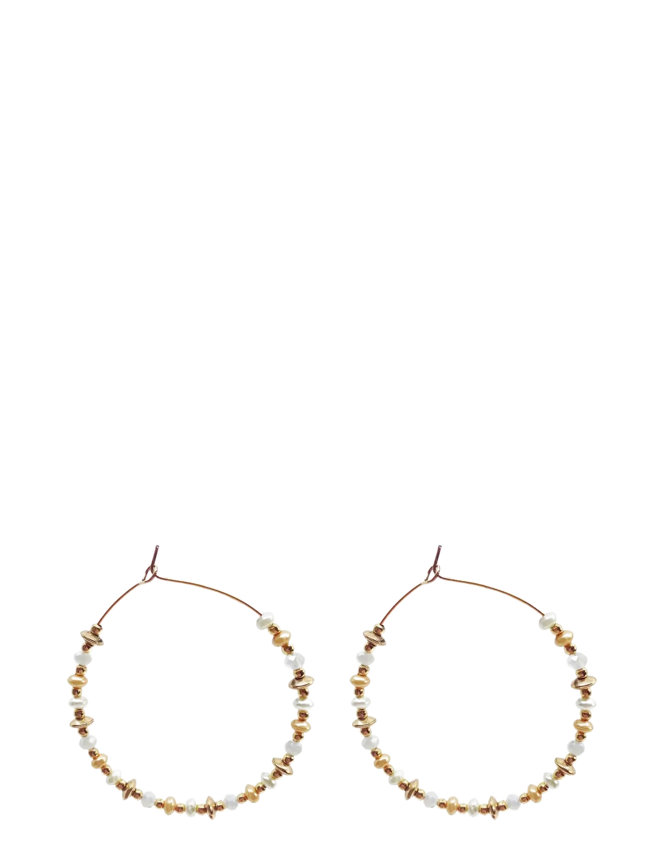 Pipol's Bazaar - Mira Creol Single Ear White Gold - creoler & hoops - white - 1