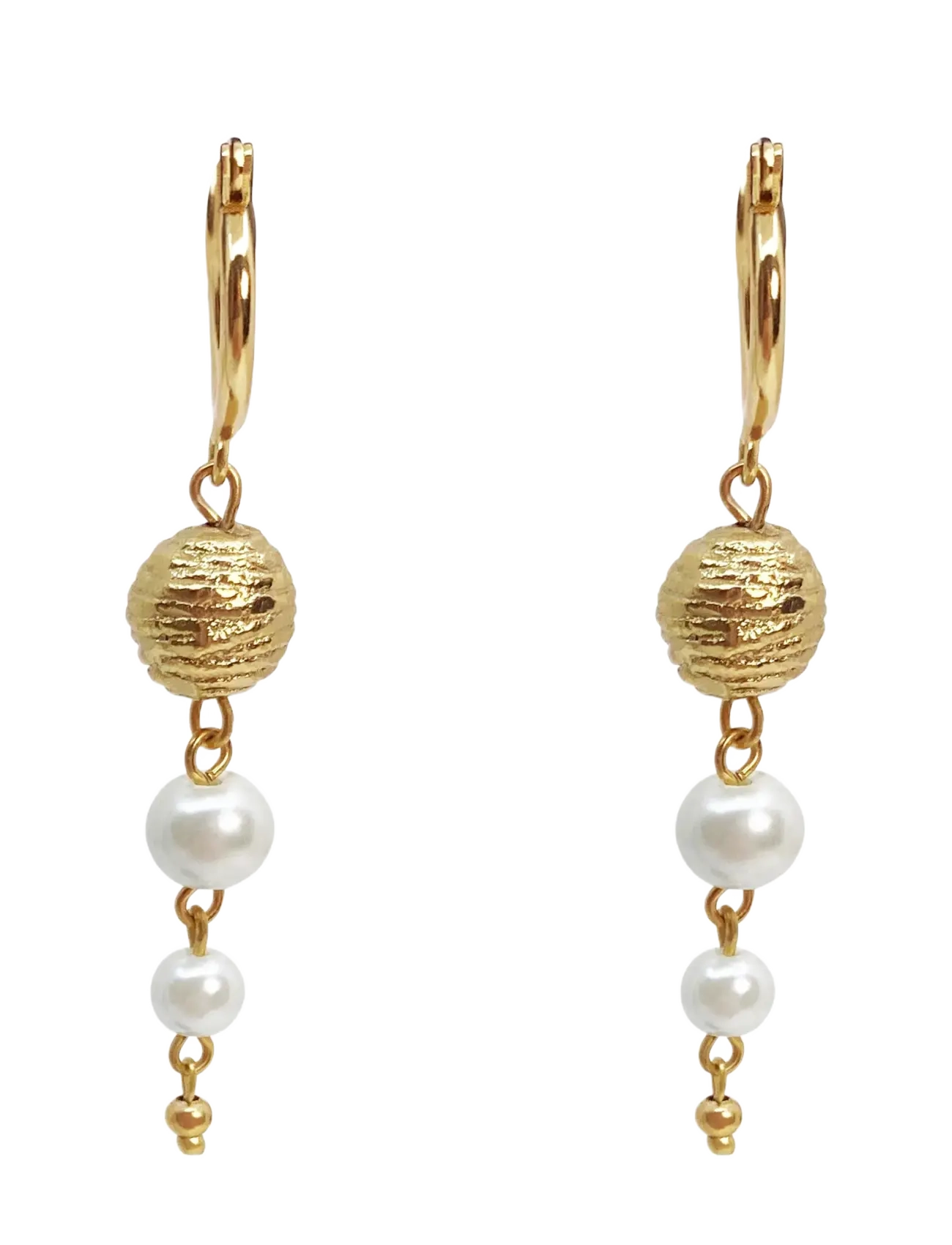 Pipol's Bazaar Mira Trio Ear Pearl Gold - Øreringe - GOLD / gold