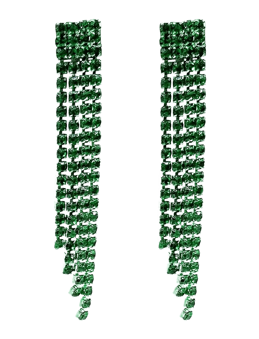Pipol's Bazaar - Chiara Ear Med Green - roikkuvat korvakorut - green - 0