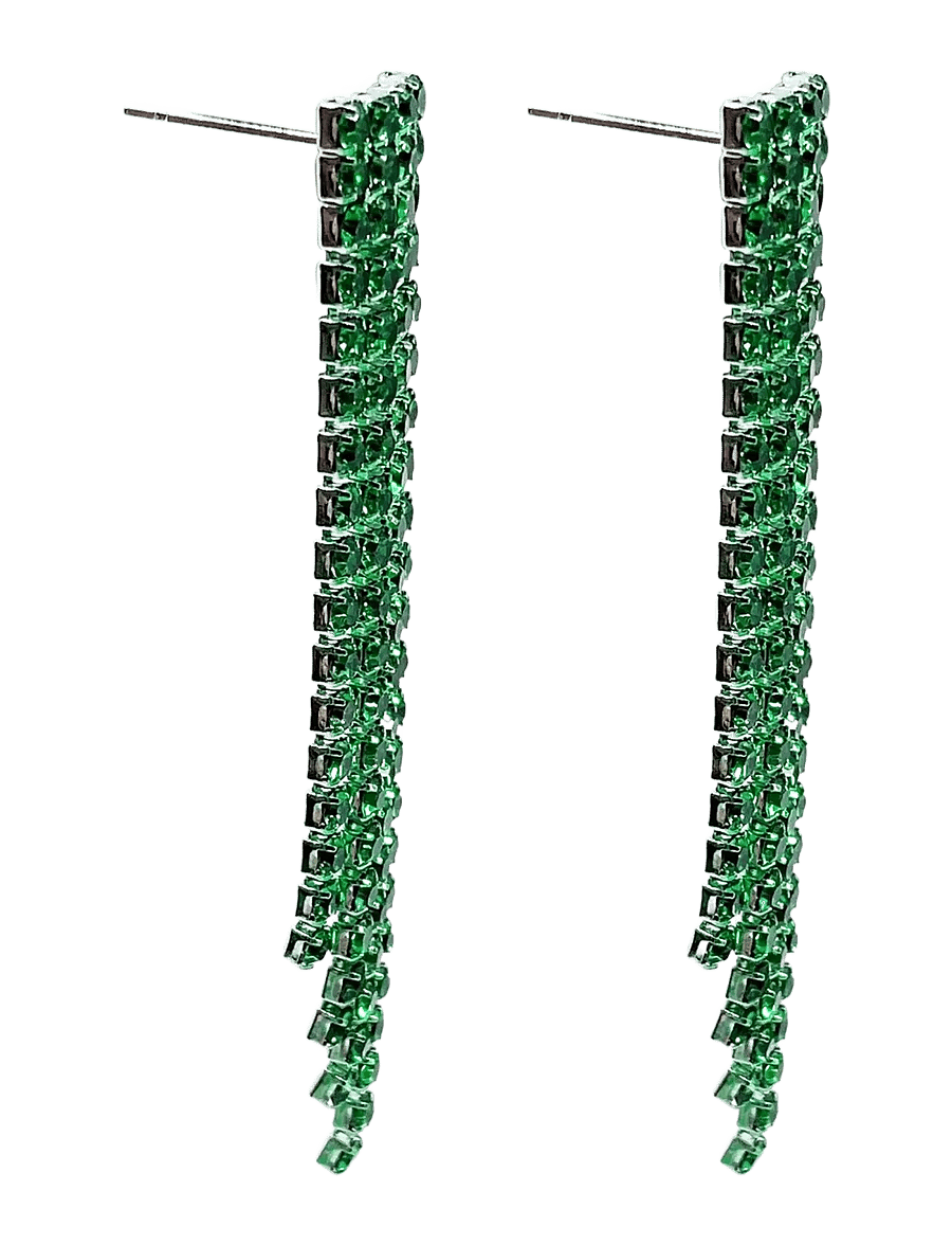 Pipol's Bazaar - Chiara Ear Med Green - roikkuvat korvakorut - green - 1