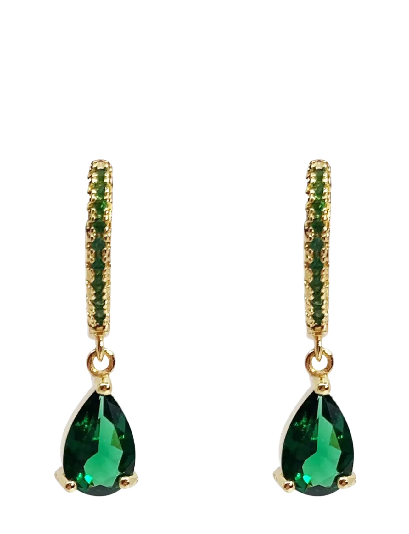 Pipol's Bazaar Sandrine Drop Ear Gold Green - Dagens superdeals - GREEN / green