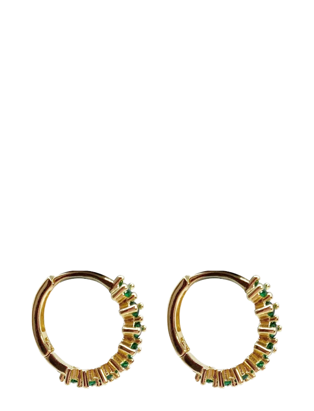 Pipol's Bazaar - Sandrine Hoop Ear Gold Green - green - 1