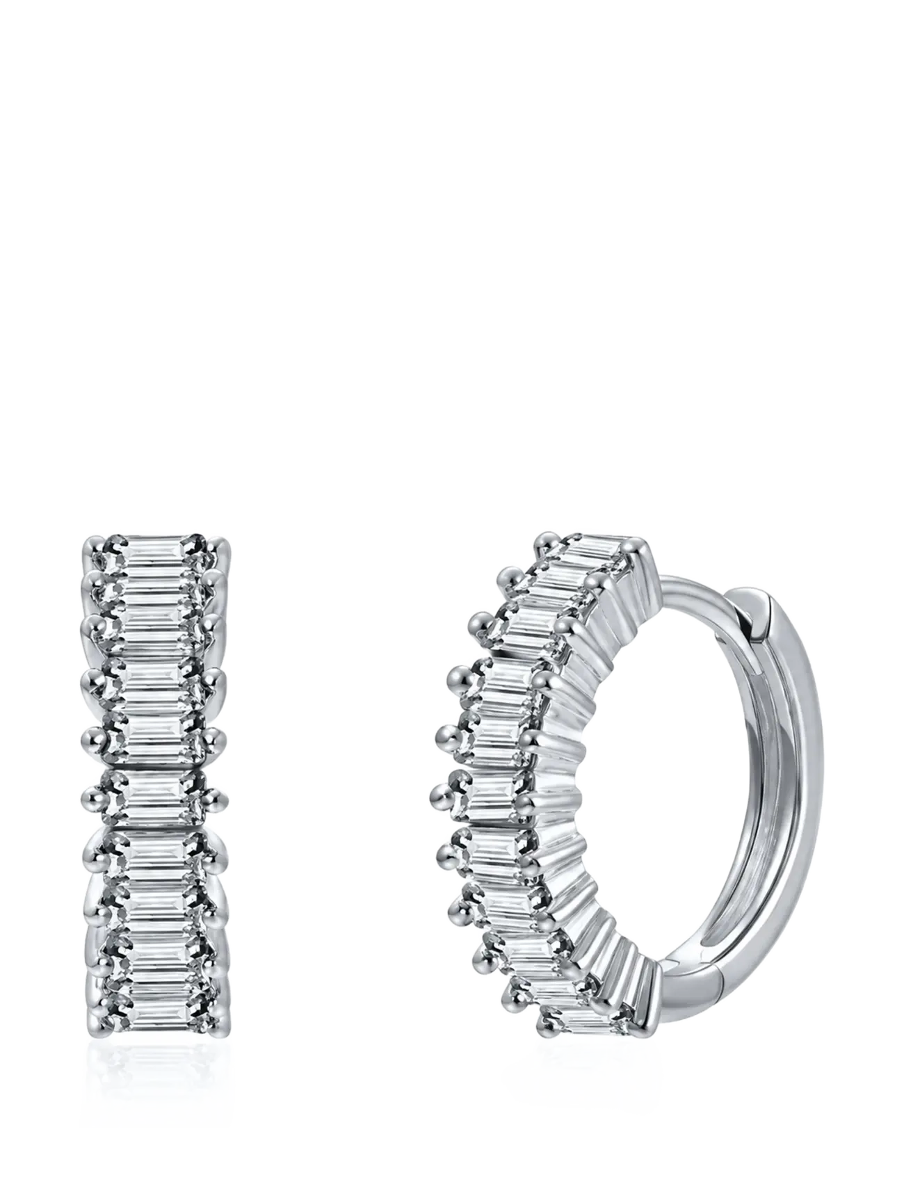 Pipol's Bazaar Sandrine Hoop Ear Silver Clear - Pipols - SILVER / silver