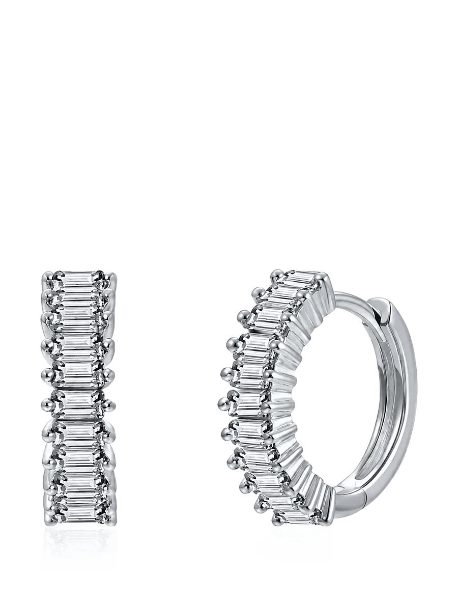 Pipol's Bazaar - Sandrine Hoop Ear Silver Clear - kreolen - silver - 1