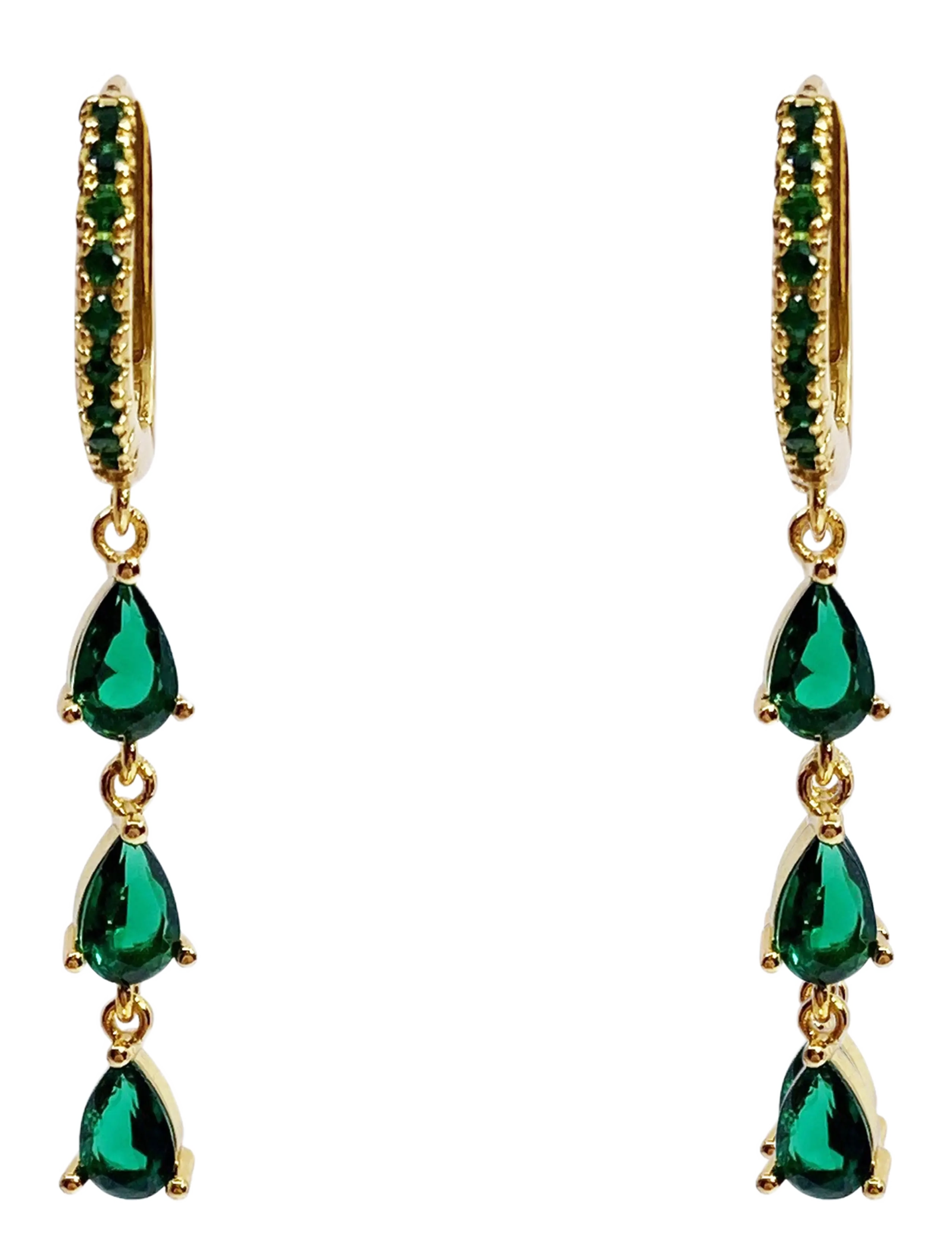 Pipol's Bazaar Sandrine Tres Ear Gold Green - Accessories - GREEN / green