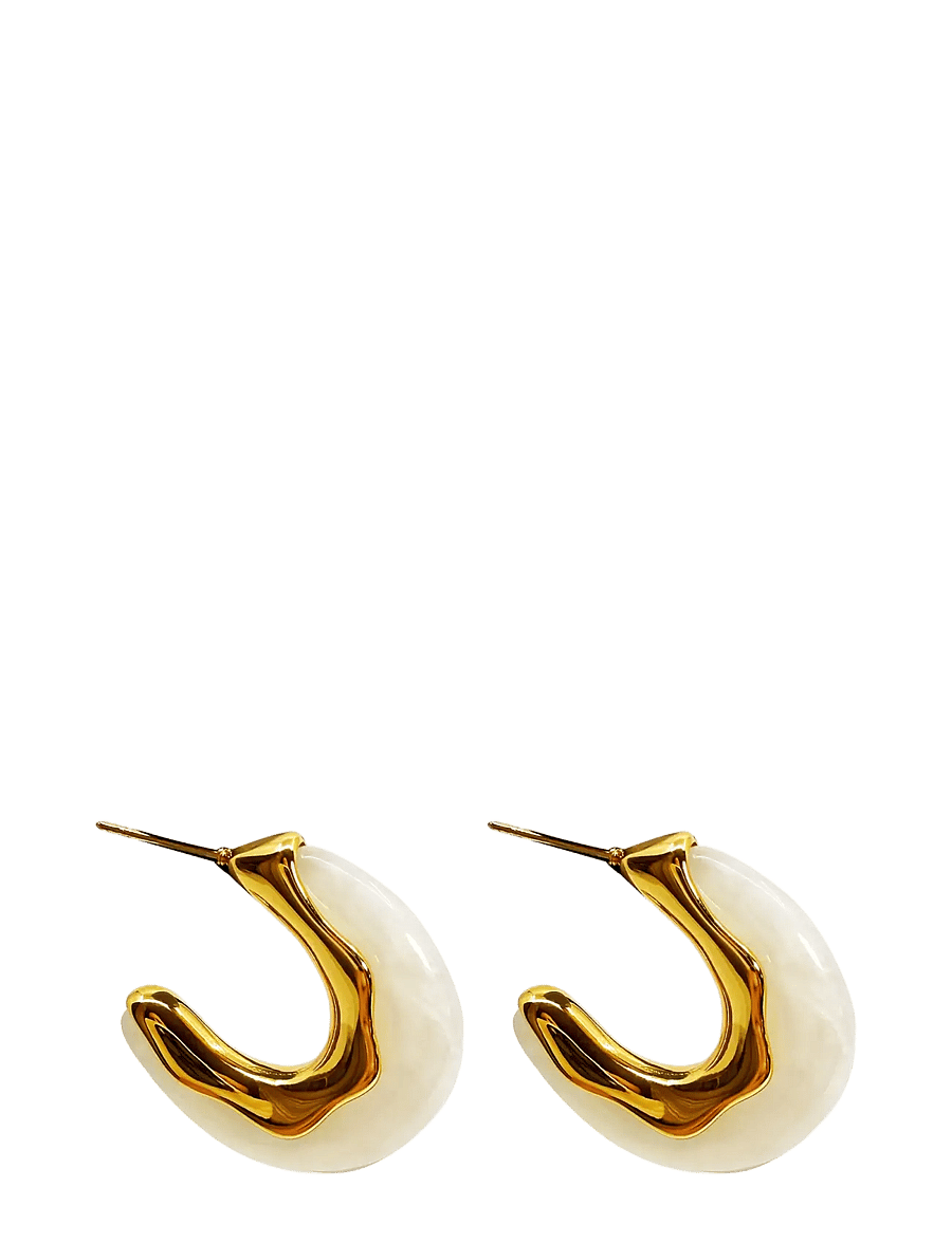 Pipol's Bazaar - Cora Ear White - masyvūs auskarai - white - 0