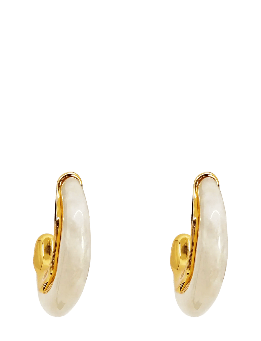 Pipol's Bazaar - Cora Ear White - masyvūs auskarai - white - 1