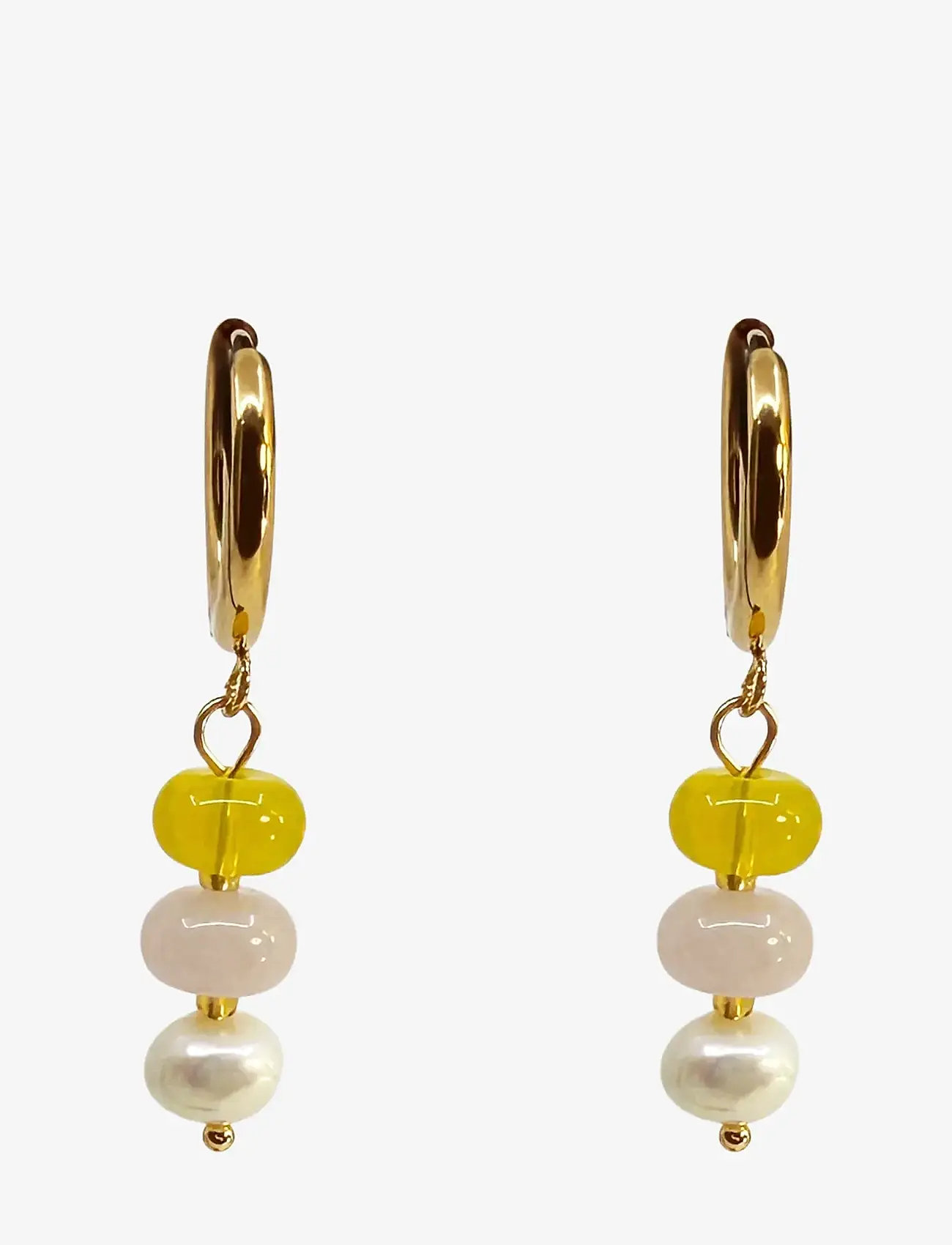 Pipol's Bazaar - Sunny Santos Ear Yellow Mix - Øreringe med vedhæng - yellow - 0