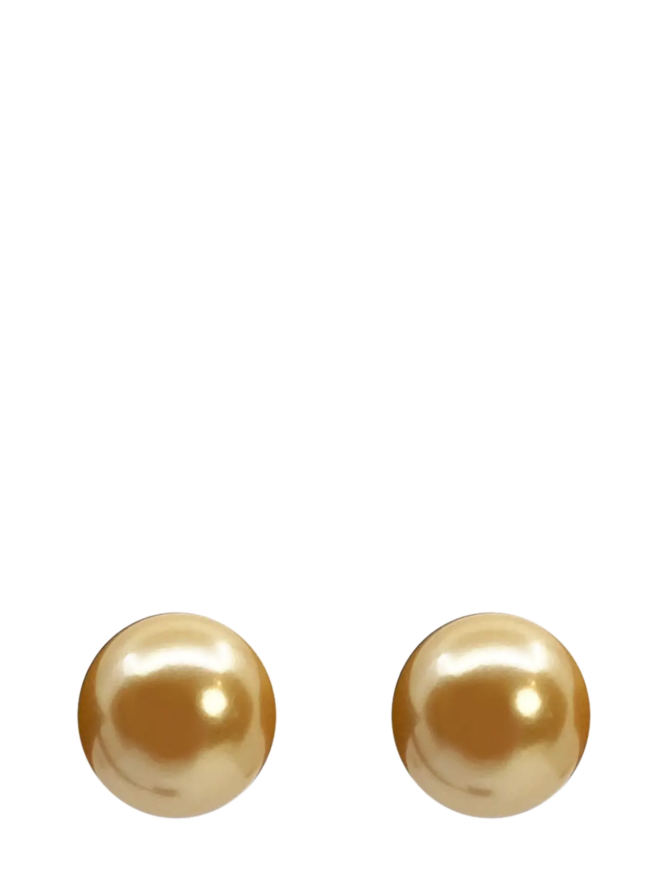 Pipol's Bazaar Malou Ear 10 Mm Golden Shell, Kvinder, Perle Ørestikker, Guld, Str: ONE SIZE