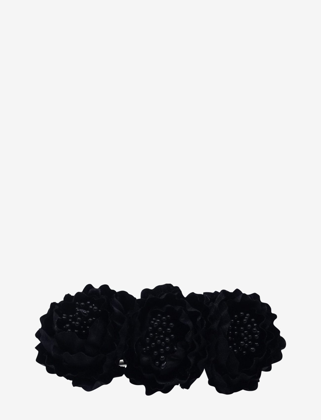 Pipol's Bazaar - Triple Flower Barette Black - black - 0