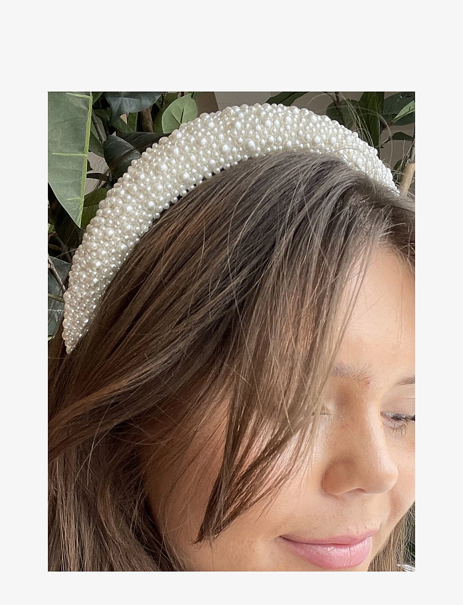 Pipol's Bazaar - Coco Beaded Headband White - konfirmatsioon - white - 0