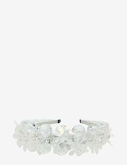 Chrystal Headband White Flower - WHITE