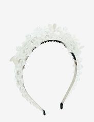 Pipol's Bazaar - Chrystal Headband White Flower - hårband - white - 1