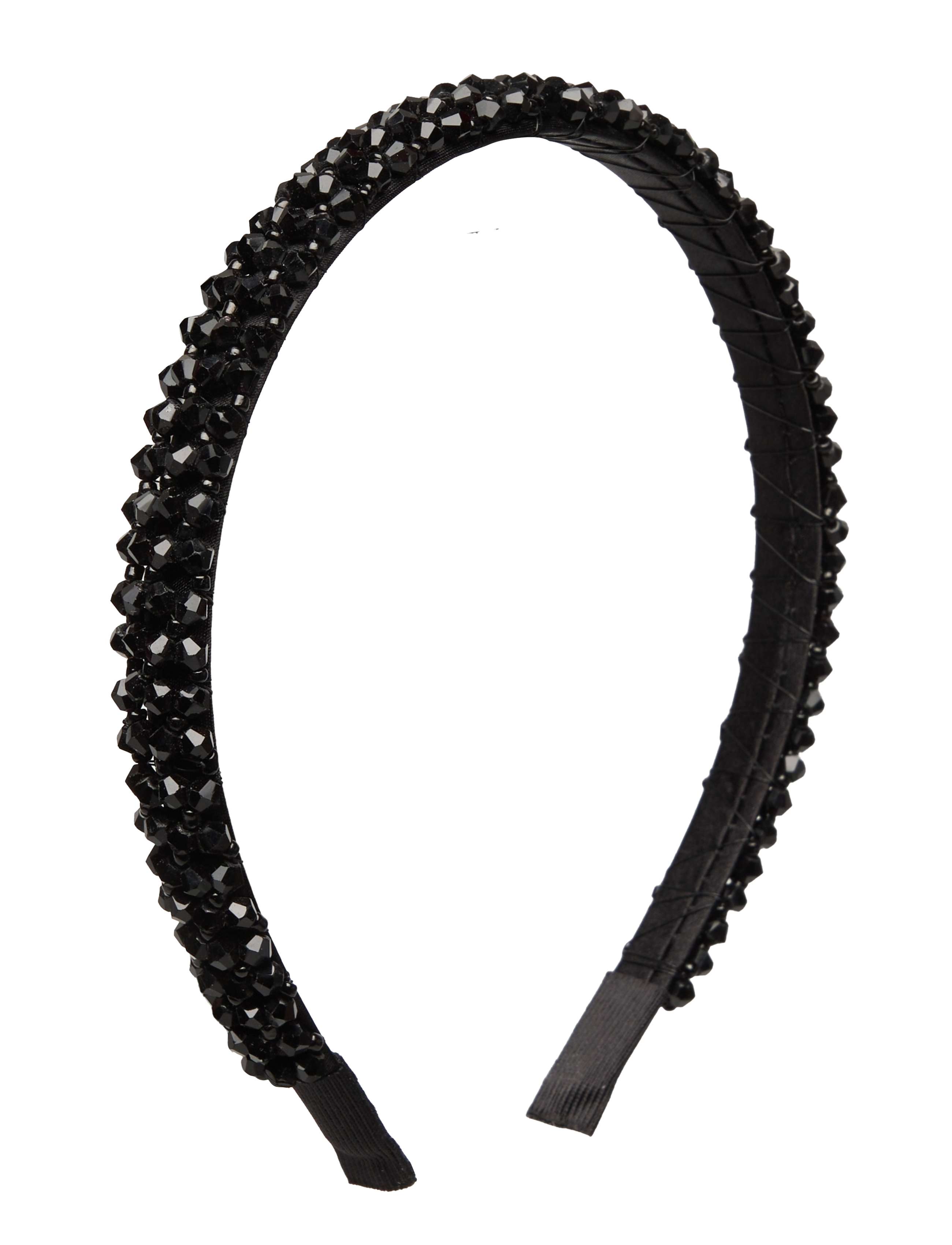 PIPOL'S BAZAAR Strass Diadema Schwarz - One Size - Damen