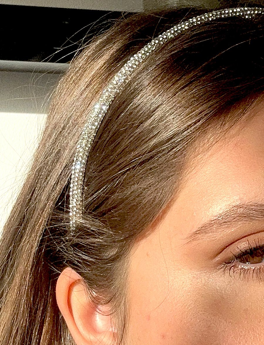 Pipol's Bazaar - Sia Diadema Glitter Silver - hårband & diadem - silver - 0