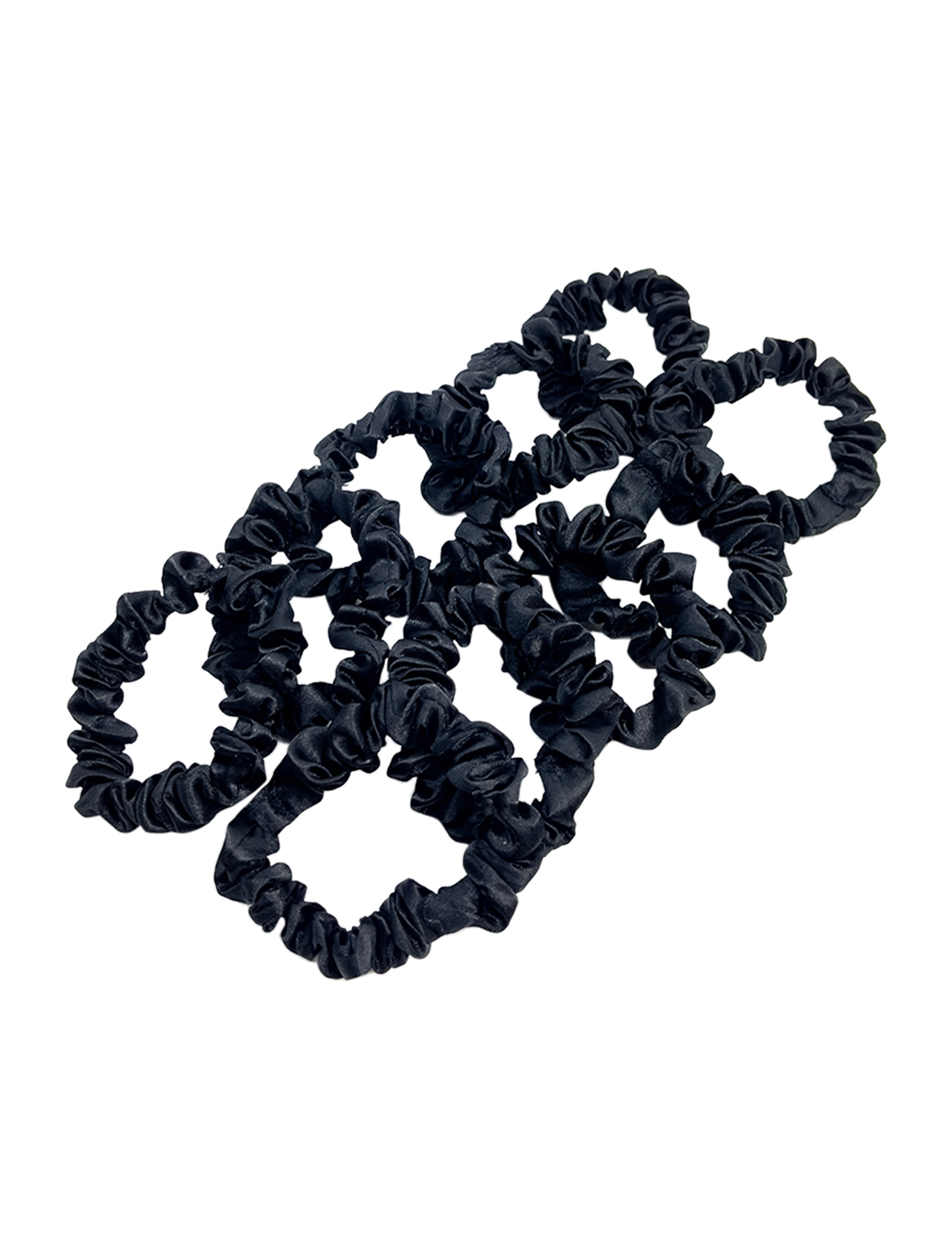 Pipol's Bazaar Skinny Scrunchie 10 pcs - Haarschmuck - BLACK / black