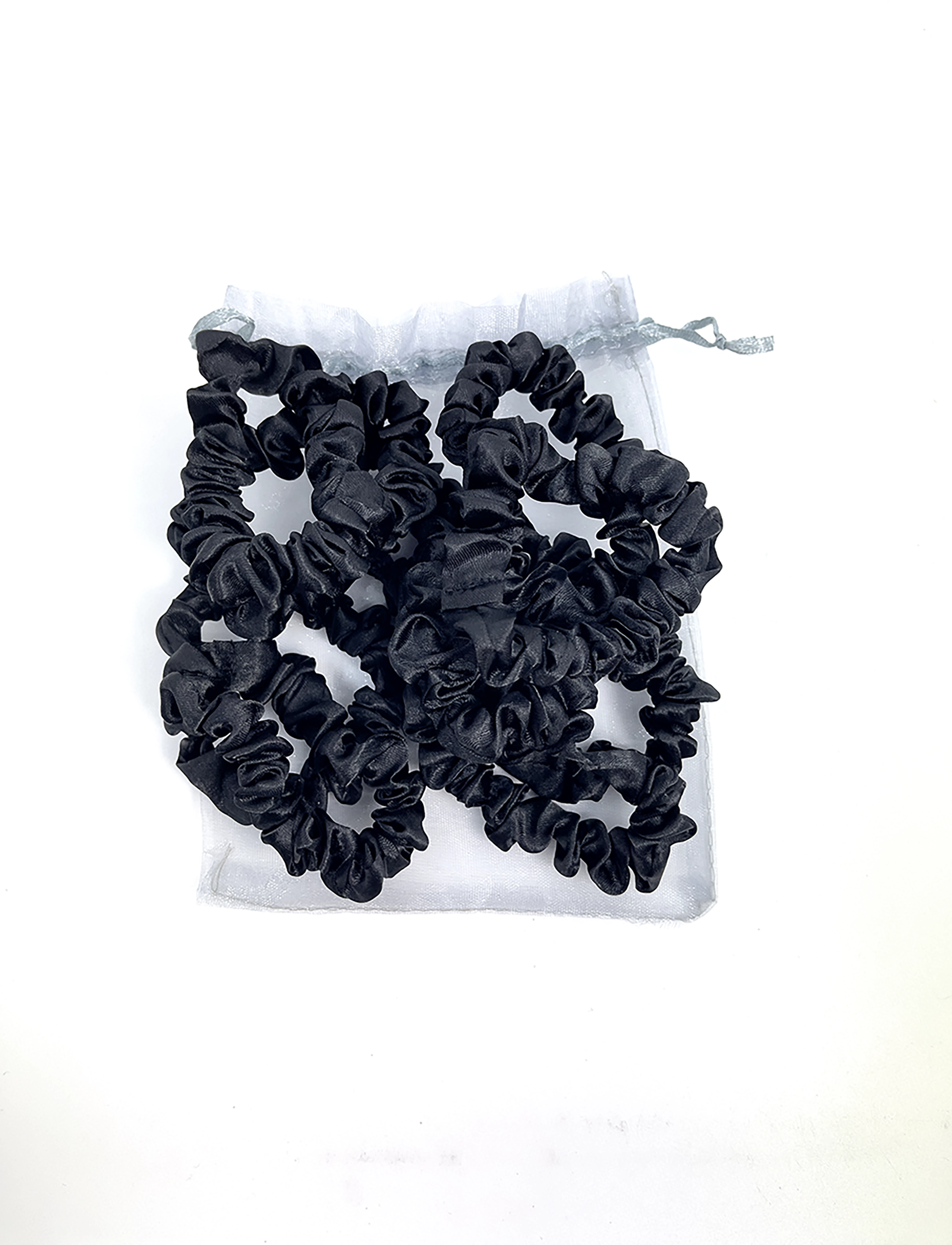 Pipol's Bazaar - Skinny Scrunchie 10 pcs - scrunchies - black - 1