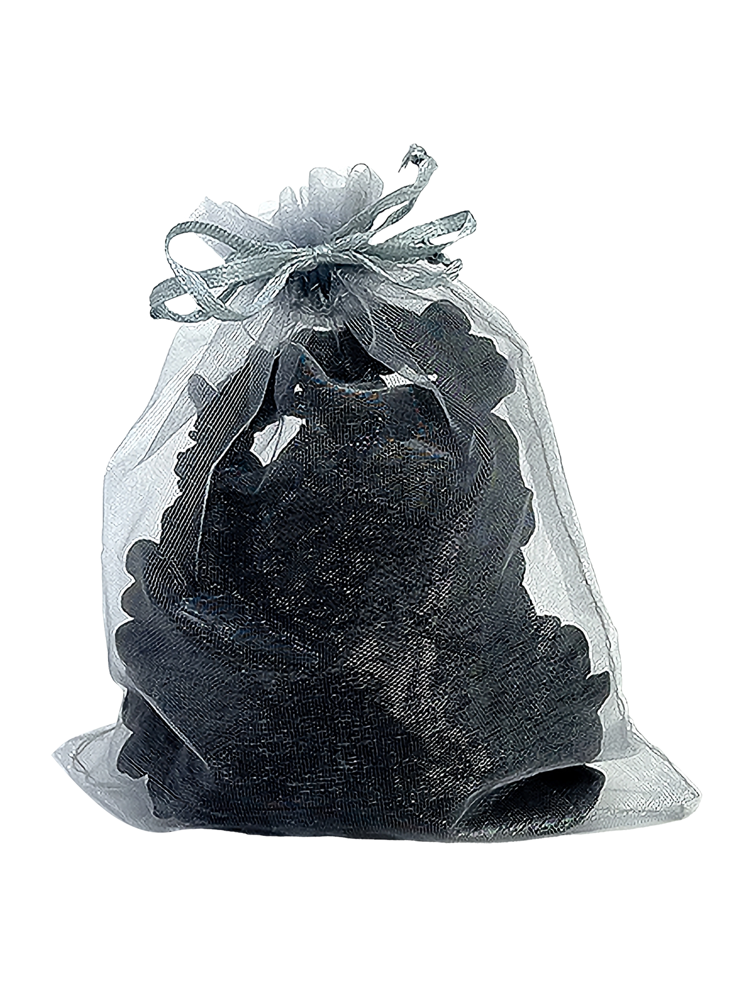 Pipol's Bazaar - Skinny Scrunchie 10 pcs - scrunchies - black - 2