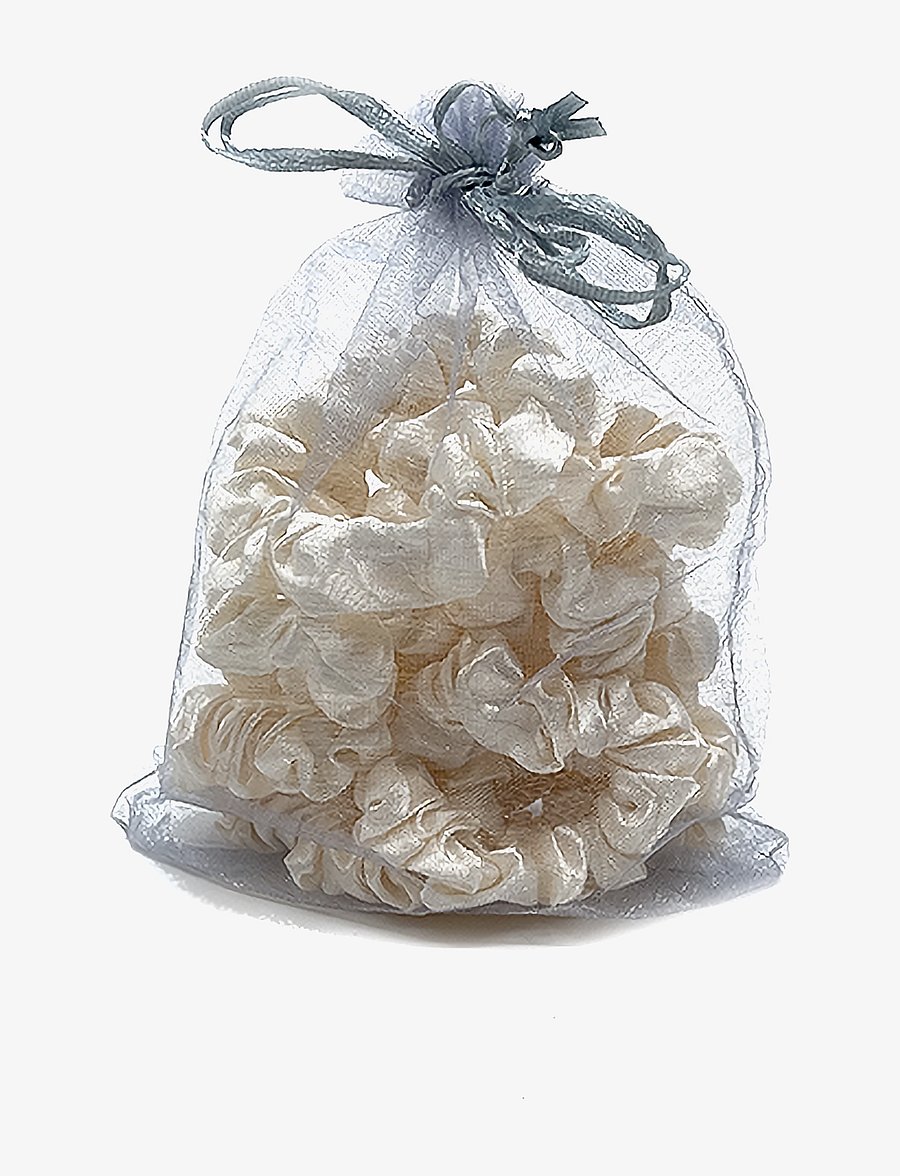 Pipol's Bazaar - Skinny Scrunchie 10 pcs - juuksepaelad ja -klambrid - cream - 1