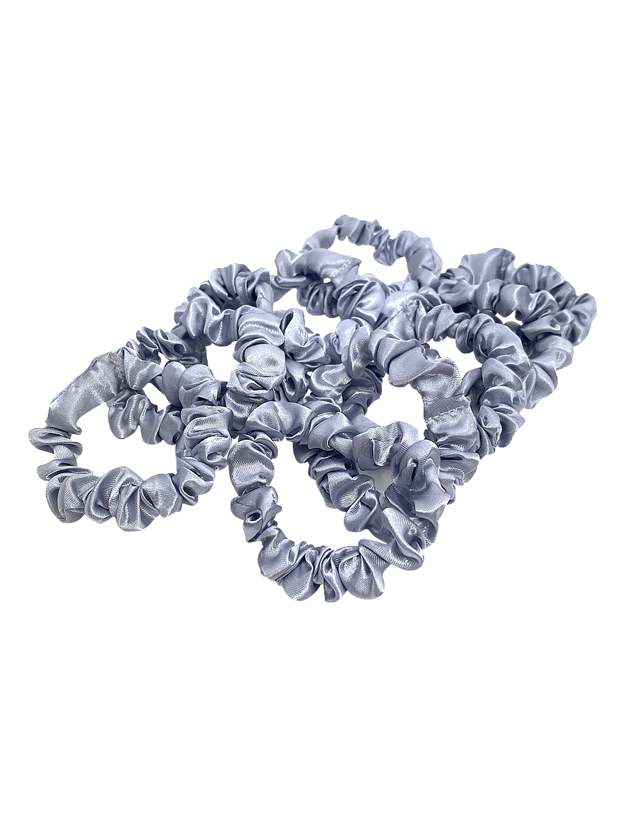 Pipol's Bazaar - Skinny Scrunchie 10 pcs - juuksepaelad ja -klambrid - grey - 0