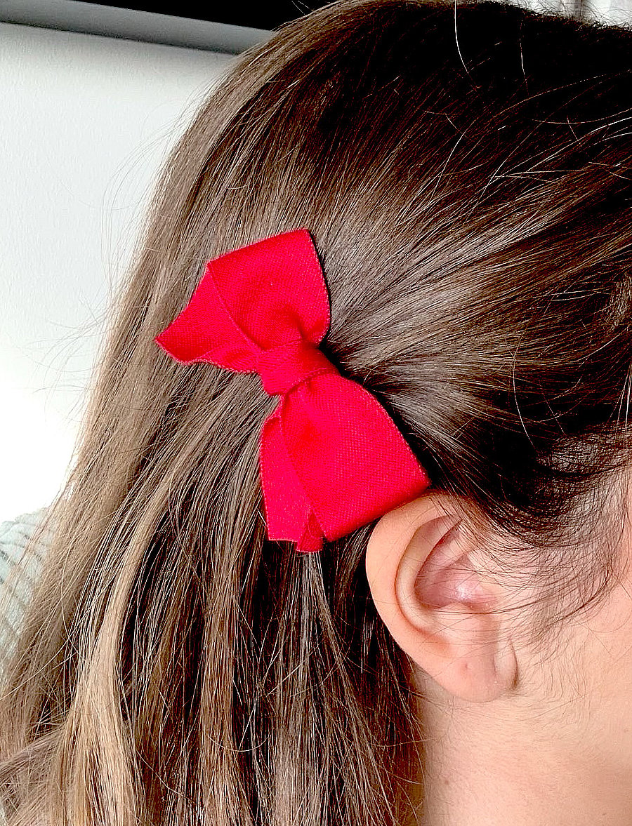 Pipol's Bazaar - Sandra Bow Clip plus Elastic Red - hårnåle - red - 0