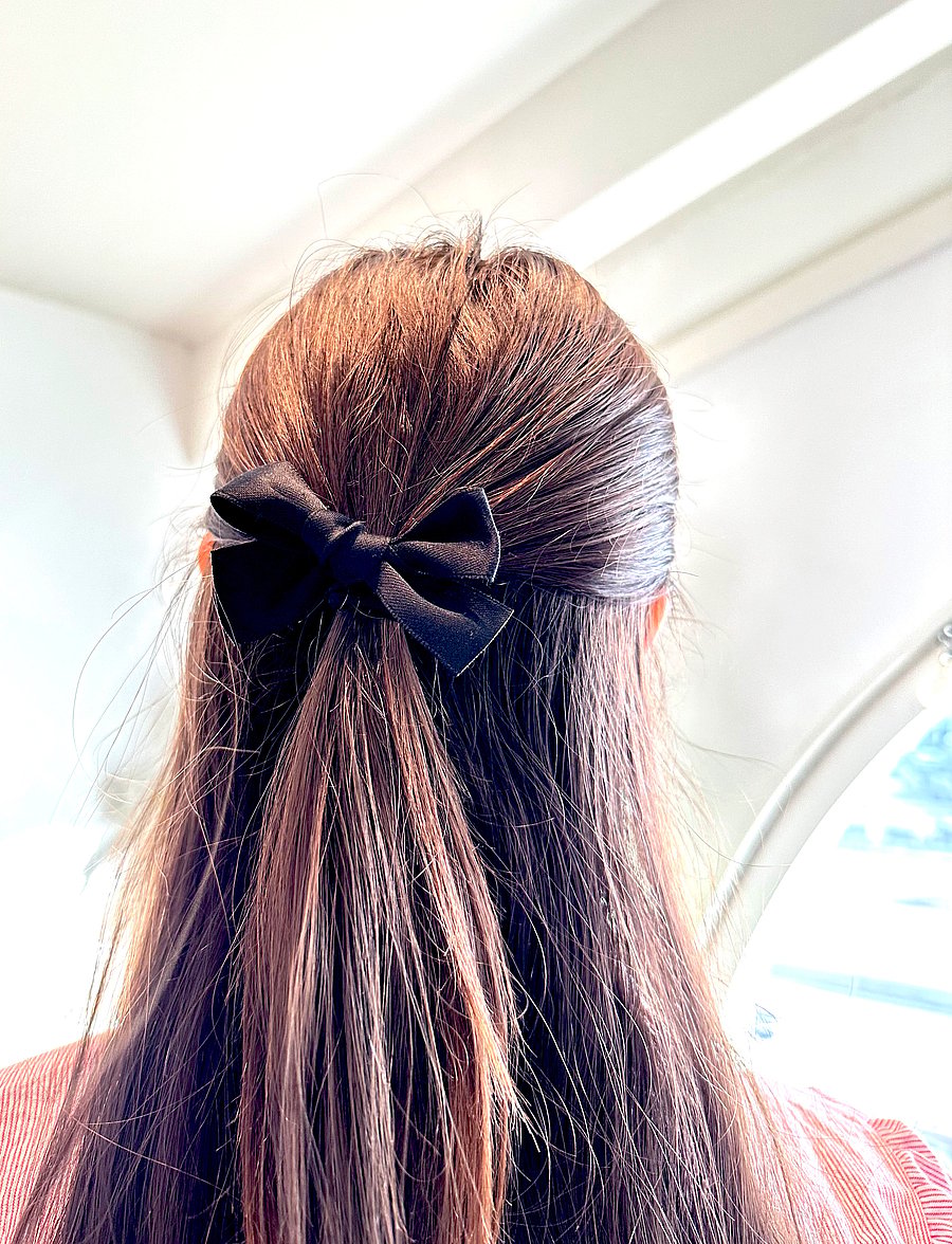 Pipol's Bazaar - Sandra Bow Clip plus Elastic Black - hårnåle - black - 0