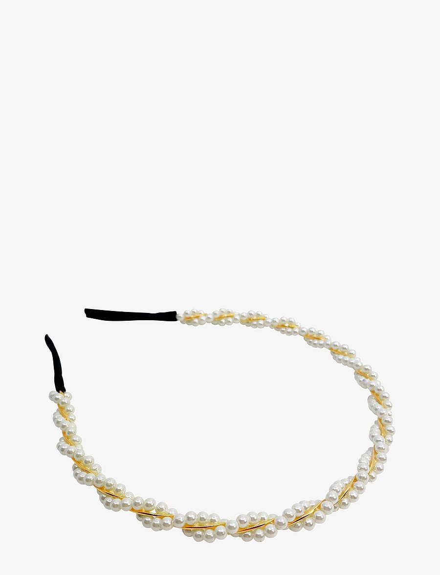 Pipol's Bazaar - Sofie Headband Gold & Pearl - hårbånd - gold - 1