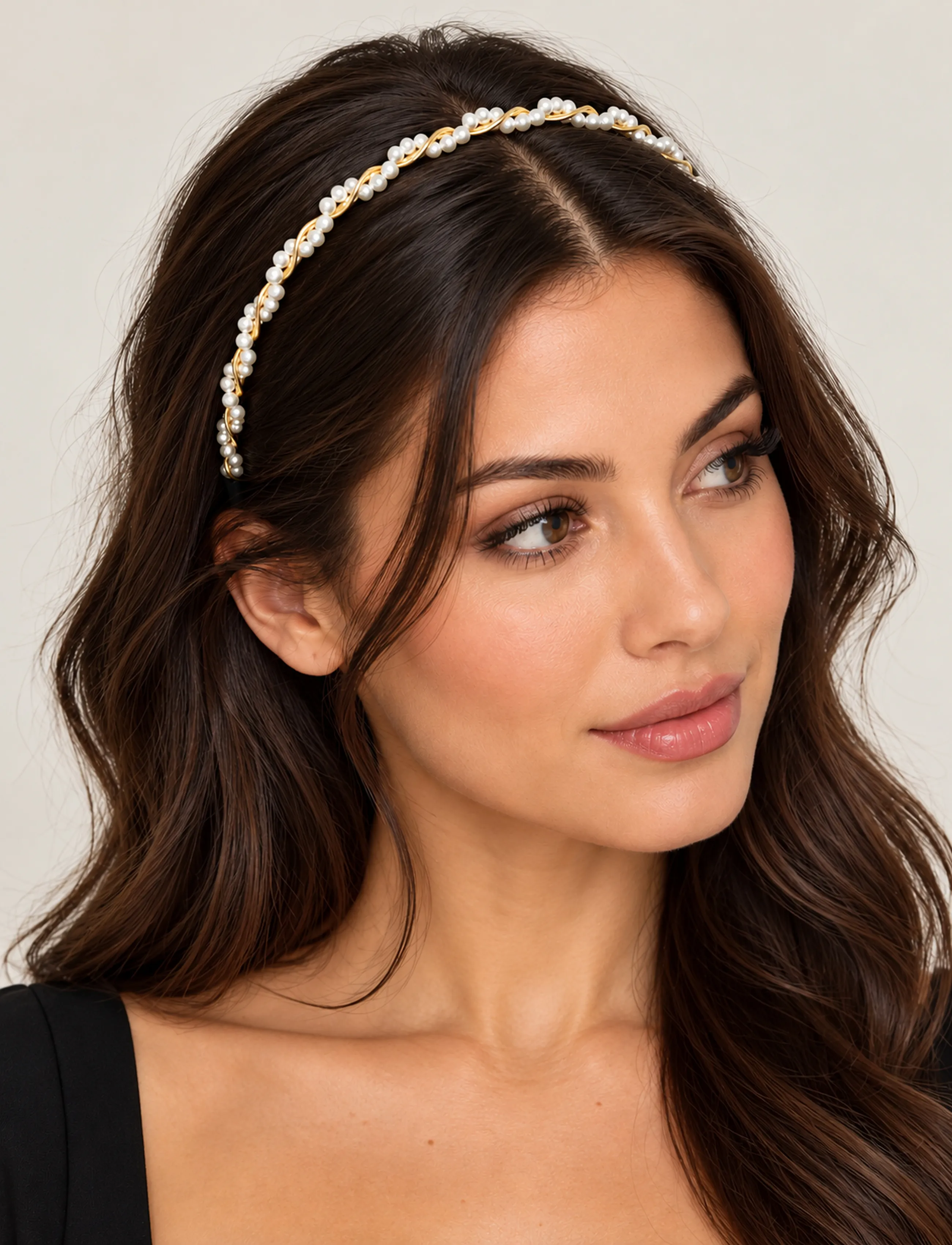 Pipol's Bazaar Sofie Headband Gold & Pearl, Kvinder, Perle Hårbånd, Guld, Str: ONE SIZE