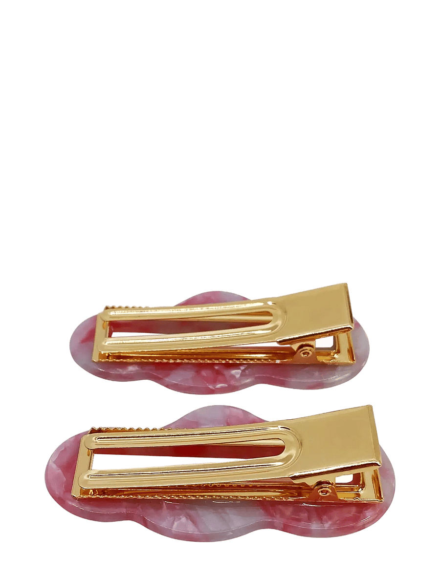 Pipol's Bazaar - Jolly Snap Marble Pink 2 pcs - hårspännen - pink - 1