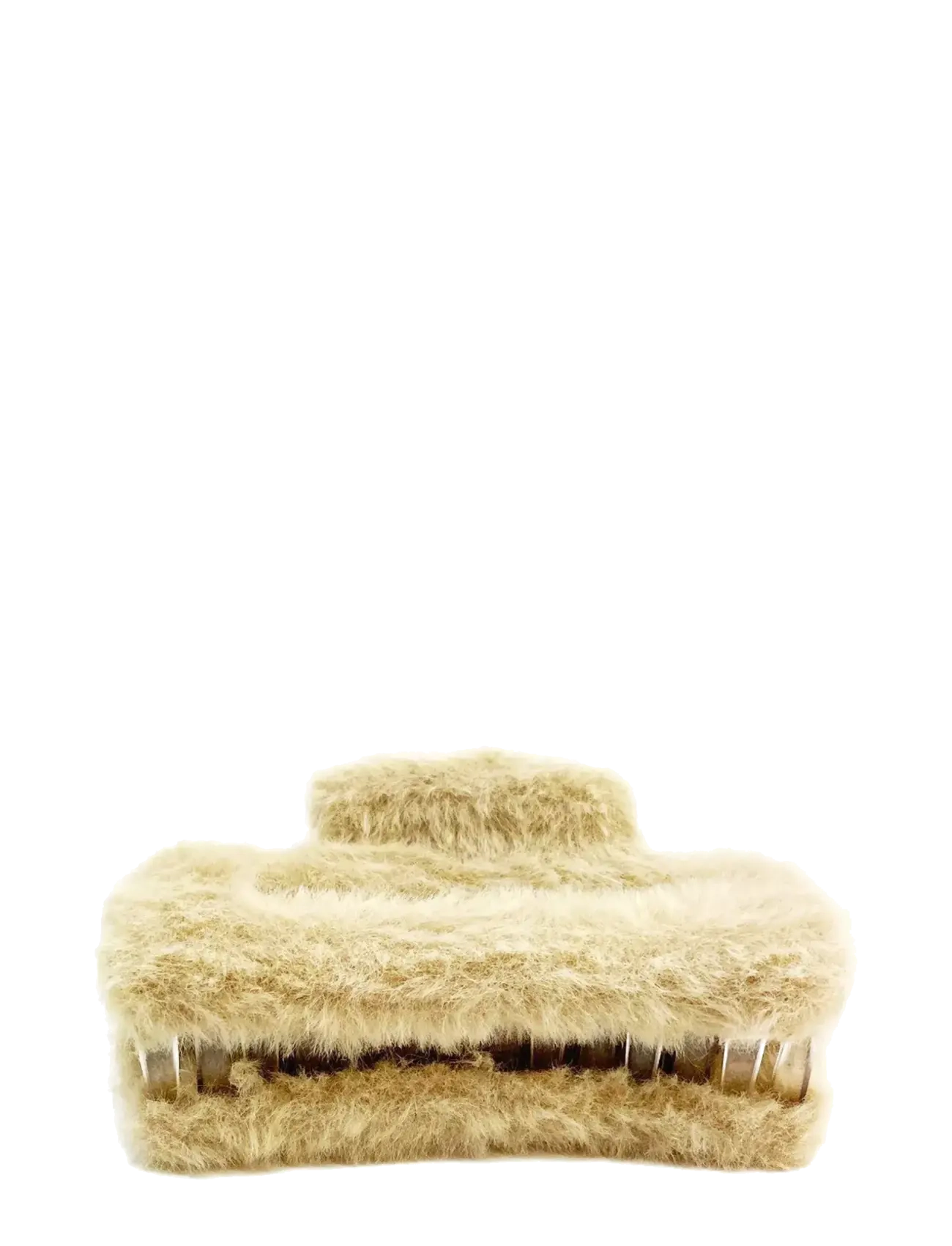 Pipol's Bazaar Cally Furry Clamp Big Beige - Aksesuarai - BEIGE / beige