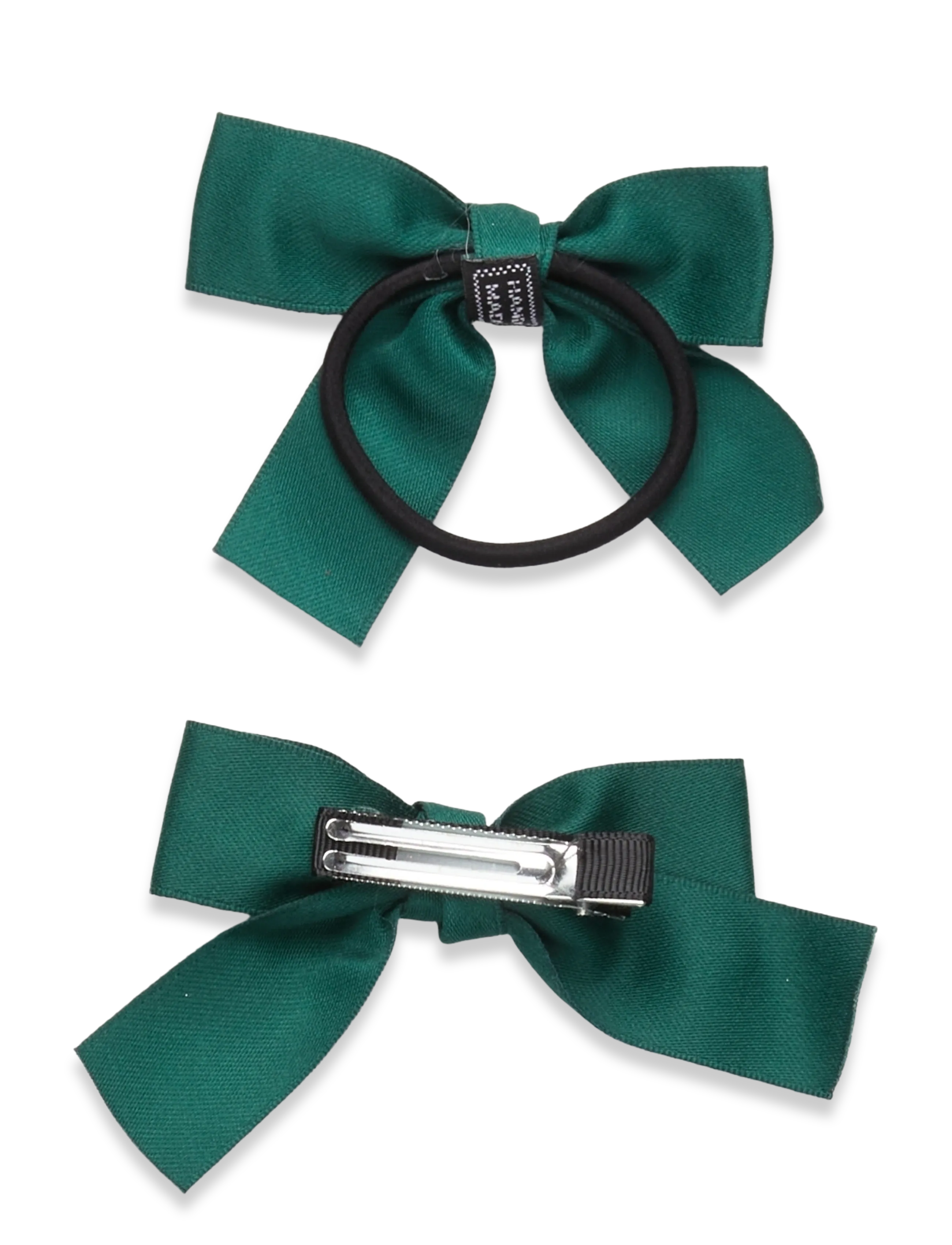 Pipol's Bazaar - Sandra Bow Clip plus Elastic Green - hair pins - green - 1