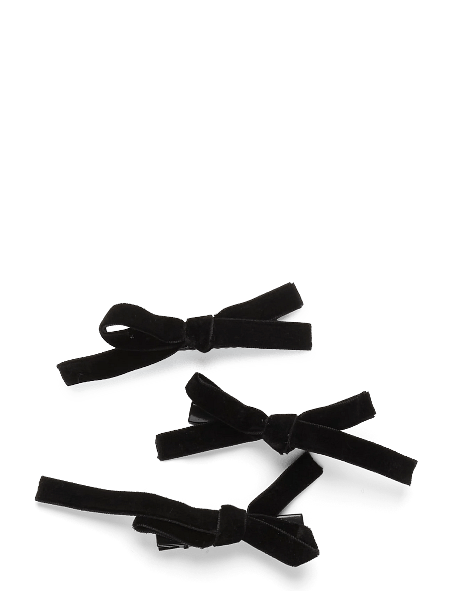 Pipol's Bazaar - Rosella Trippel Bow Black 3pcs - hårspænde - black - 0