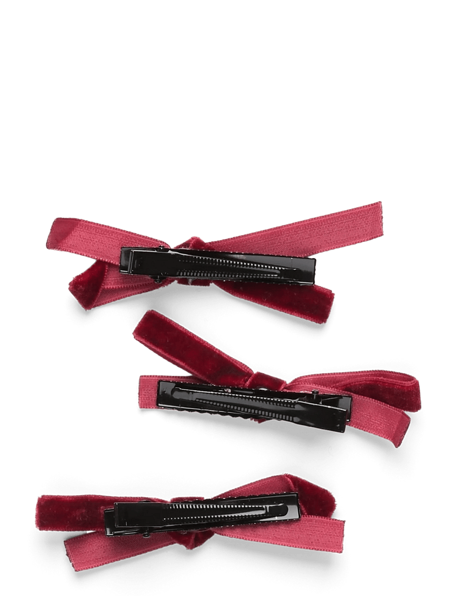 Pipol's Bazaar - Rosella Trippel Bow Red 3pcs - hårspenne - red - 2