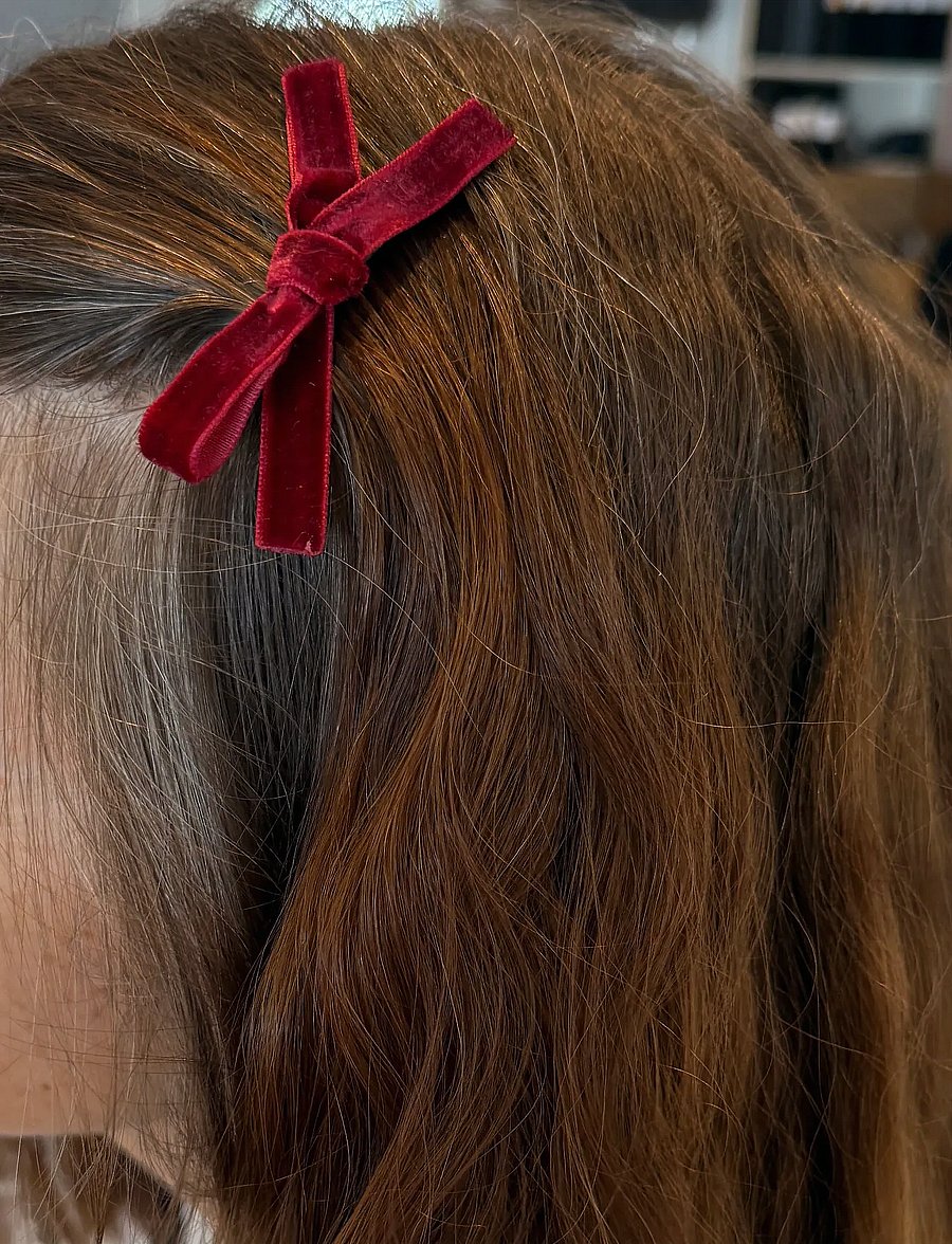 Pipol's Bazaar - Rosella Trippel Bow Red 3pcs - hårspenne - red - 0