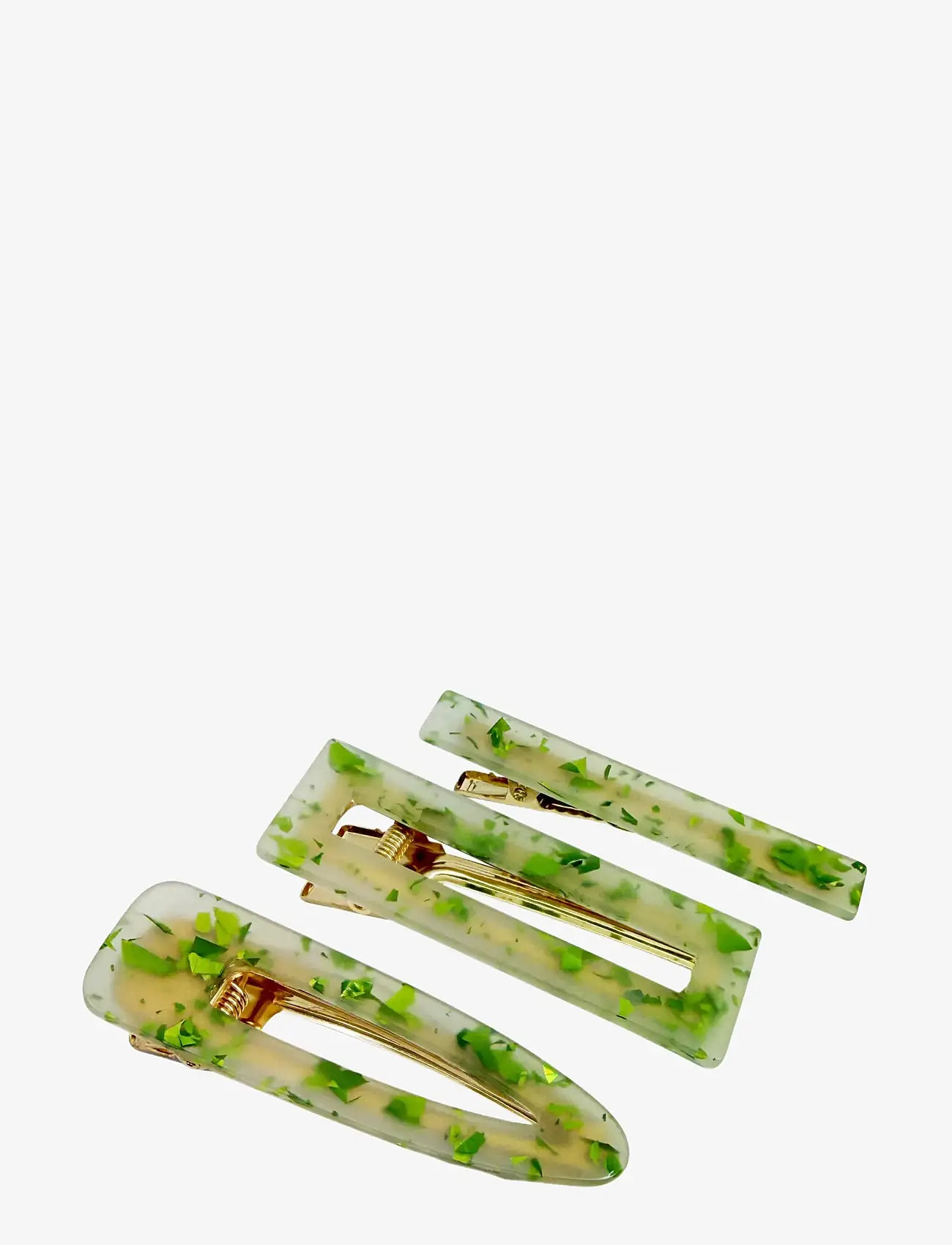 Pipol's Bazaar - Betsy Hair Clip 3 pcs Pear Green Spot - hair clips - green - 0