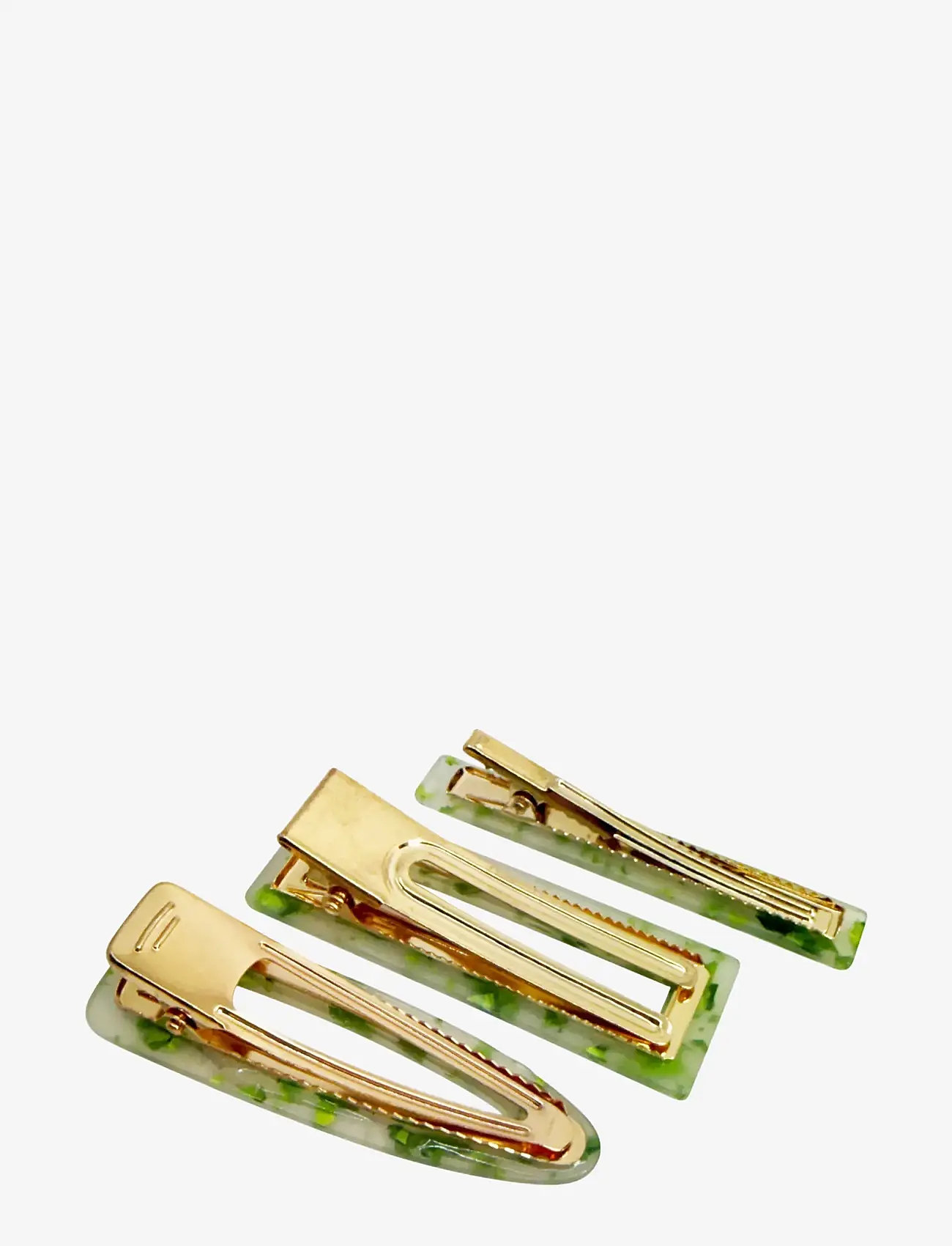 Pipol's Bazaar - Betsy Hair Clip 3 pcs Pear Green Spot - hair clips - green - 1