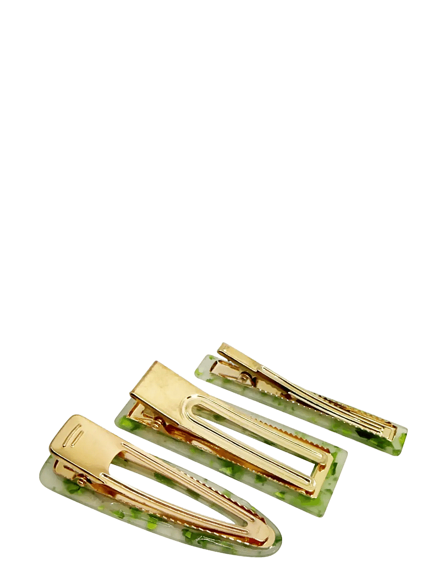 Pipol's Bazaar - Betsy Hair Clip 3 pcs Pear Green Spot - plaukų segtukai - green - 1