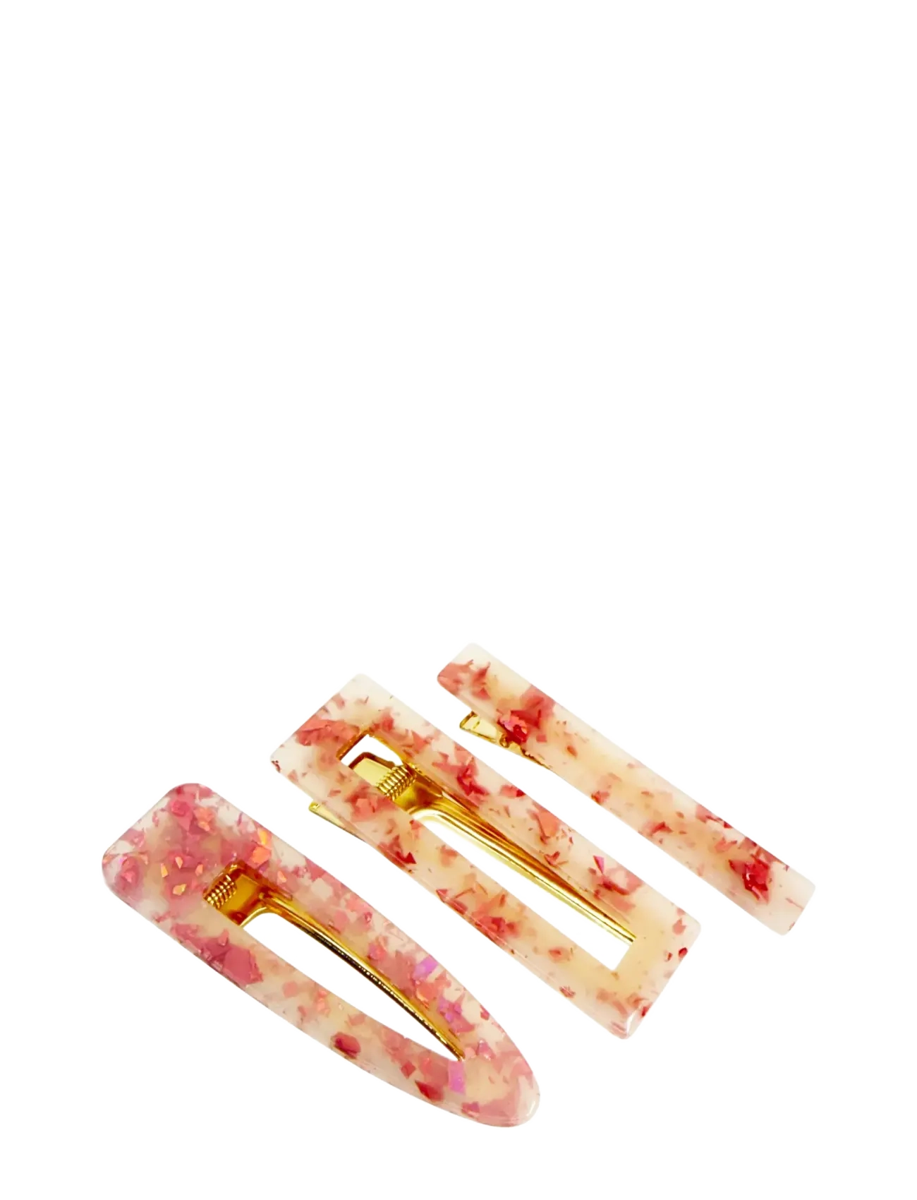 Pipol's Bazaar Betsy Hair Clip 3 pcs Pink Spot - Hiusklipsi - PINK / pink/rose