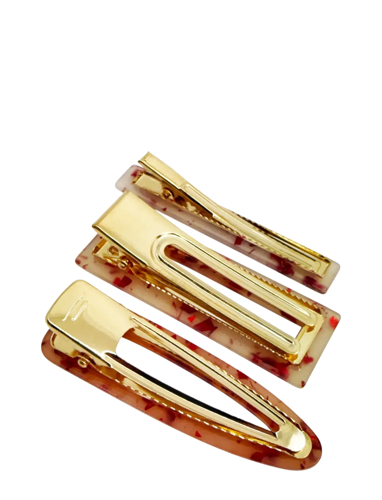 Pipol's Bazaar - Betsy Hair Clip 3 pcs Red Spot - hårspænde - red - 1